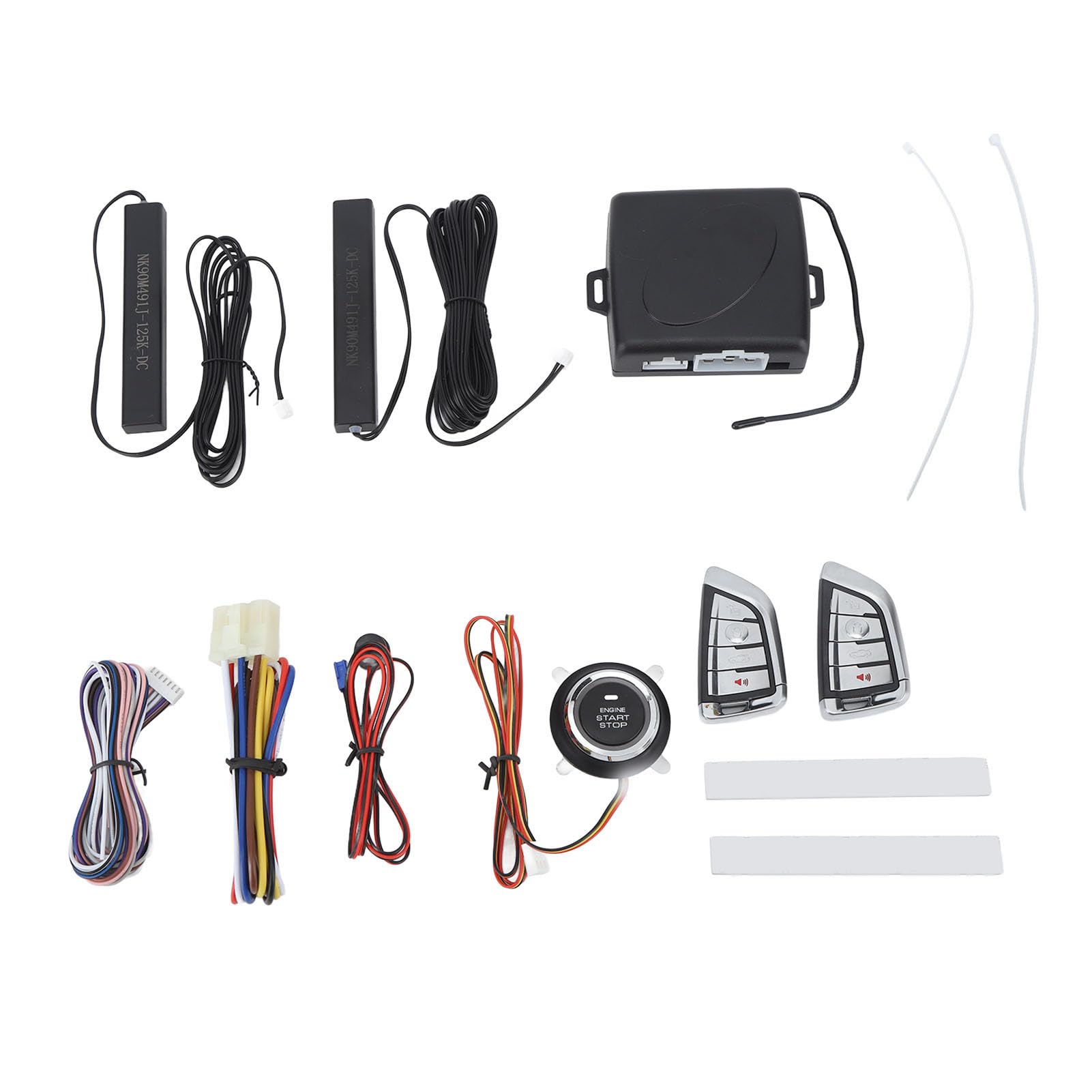de Alarma para Automóvil DC12V Control Remoto Inteligente Kit de Entrada sin Llave con un Botón de Inicio Universal para Vehículo Robo de Bluetooth Que Reduce la Probabilidad Accidental (BT)