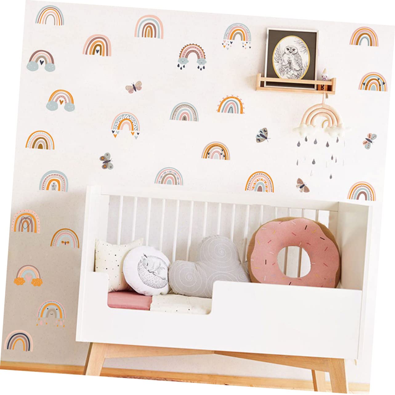 Yardwe 5 Hojas Pegatinas Decorativas Infantiles de Pared Calcomanías para Decoración de Habitaciones de Aplicación y Remoción para Alegres Salas y Dormitorios