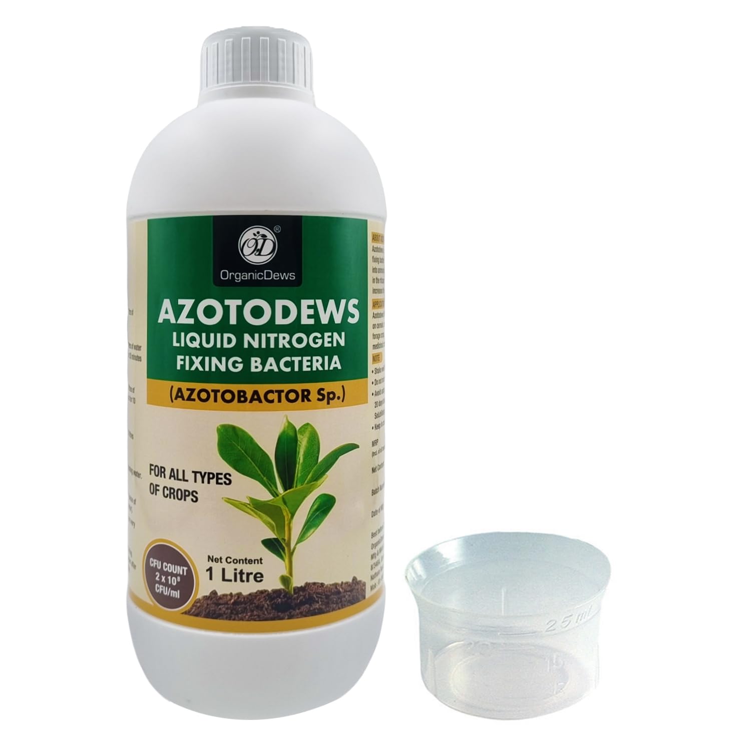 See full amazon price history chart for OrganicDews Azotobacter - Nitrogen Fixing Bacteria (2x10^8 CFU/ML) Bio Inoculum Fertilizer (1 Litre) for Plants - Soil Fertility, Faster Plant Growth and Increases the Yield - Azotodews 1 Litre OrganicDews Azotobacter - Nitrogen Fixing Bacteria (2x10^8 CFU/ML) Bio Inoculum Fertilizer (1 Litre) for Plants - Soil Fertility, Faster Plant Growth and Increases the Yield - Azotodews 1 Litre (B0C4B37LL1) Amazon Price History, Amazon Price Tracker