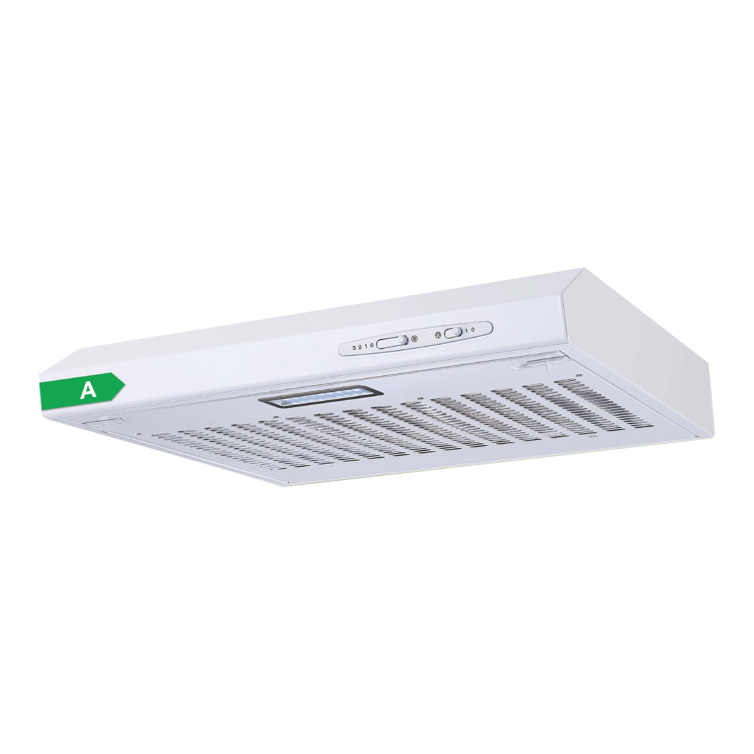 Igenix 60cm Visor Cooker Hood 72W, Energy Rating B, 212 m³/h Extraction, 3 Speeds, LED Light, Under Cabinet Kitchen Extractor Fan (White) - 1