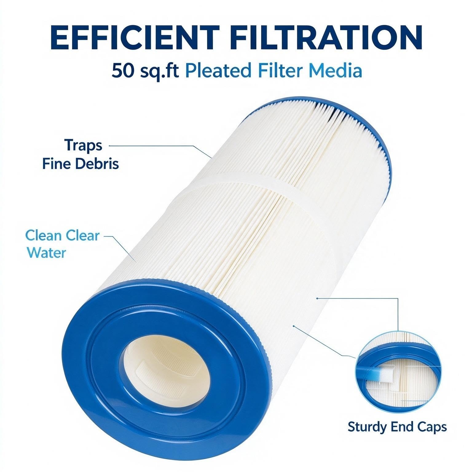 HUILA PLFPRB50-IN Cartuccia Filtro Spa, Ricambio per Vasca Idromassaggio