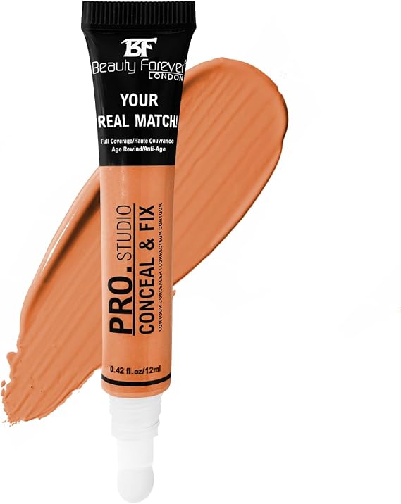 Beauty Forever Pro Studio, Conceal & Fix Contour Concealer, Moisturising & Hydrating Formula, 12ml (85 ORANGE)