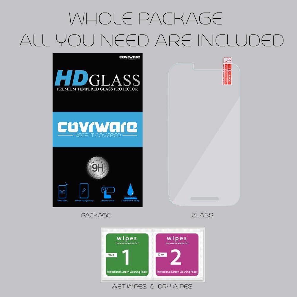 COVRWARE - Moto G (3rd Gen) - TEMPERED GLASS Screen Protector - Slim Super Hardness and Oleophobic Coating - Crystal Clear