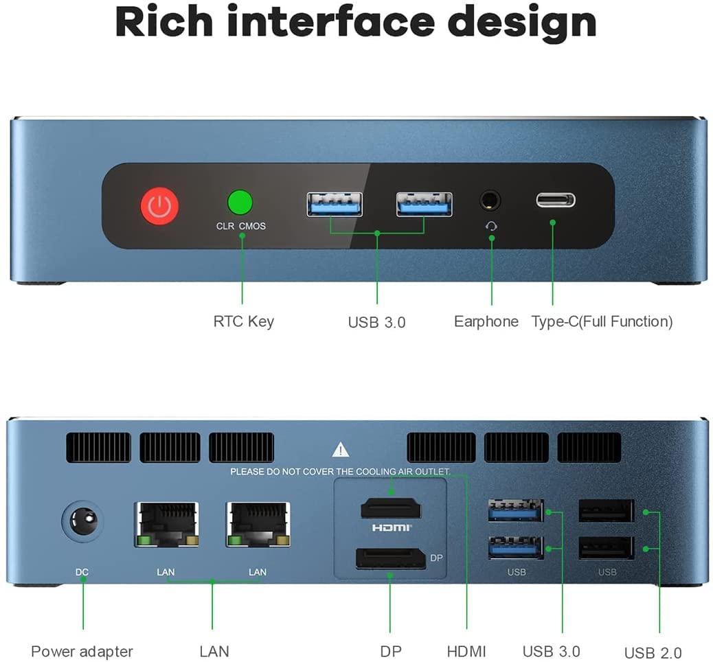 Beelink GTI Mini PC, Core I5 1135G7 CPU (Max 4.2 GHZ) W11 Pro