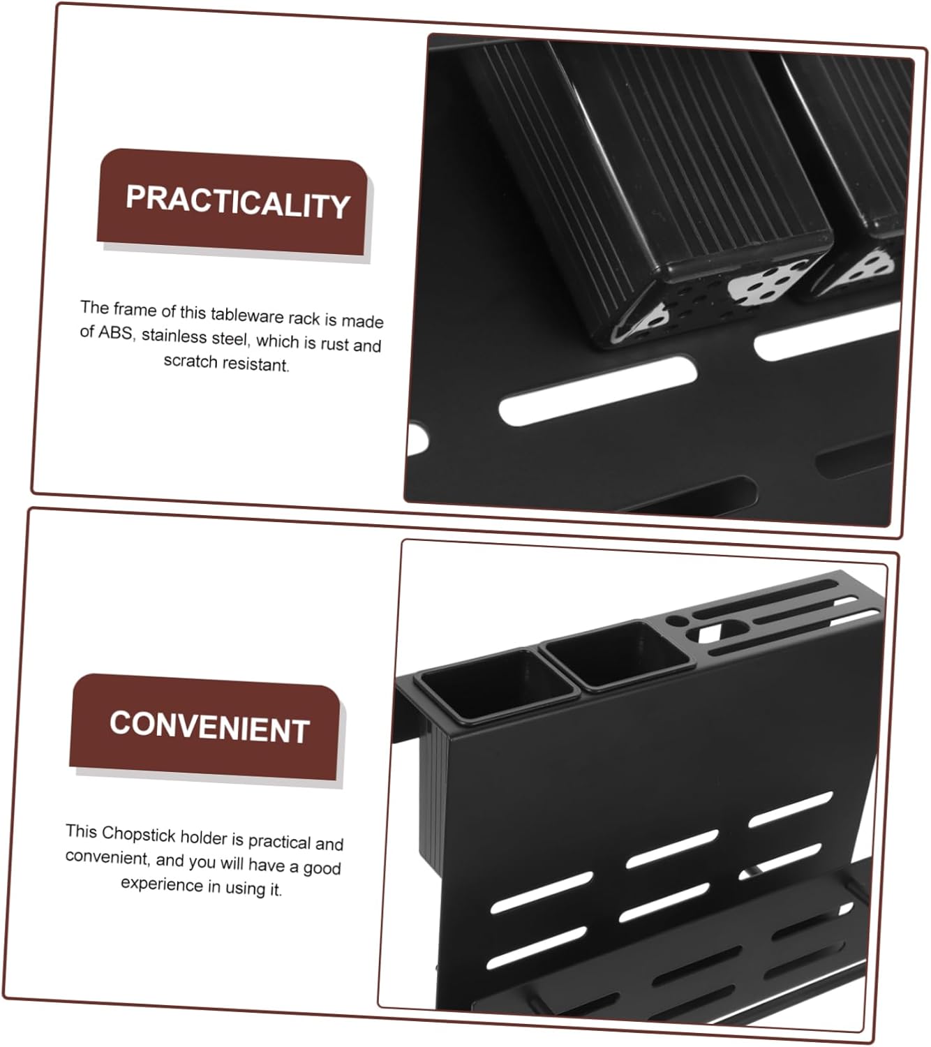 Kitchen Wall Mounted Cutlery Holder Multifunctional Utensil Rack for Knives Cutting Boards and Chopsticks and Space-saving Organizer for Cooking Utensils