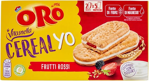 Vitasnella Biscotti Cereal Yo Frutti Rossi, 253g - 1