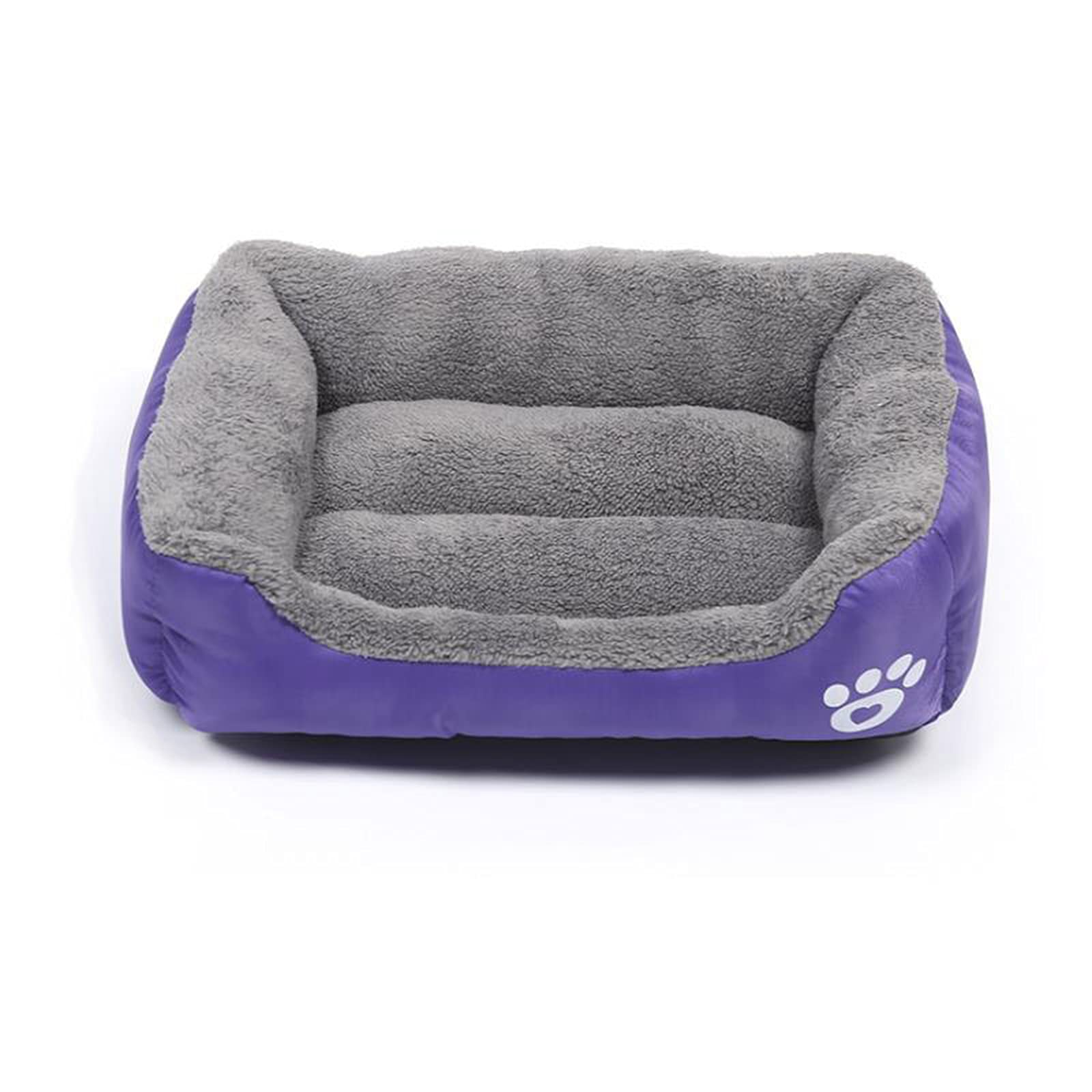 Coussin de litière pour chat en flanelle velours violet