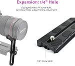 Plaque de libération rapide en aluminium 120mm pour DJI Ronin SC Gimbal, plaque de montage Camera compatible Arca-Swiss avec trou de 1/4" pour trépied de stabilisateur gimbal