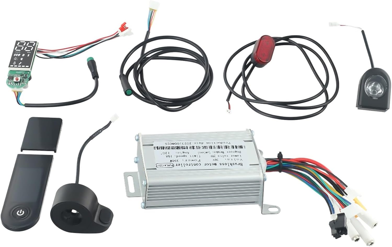 Electric Scooter Controller Replacement Kit for Xiaomi 36V 350W with LED Display Dashboard Accelerator and Brake Handle for E-Scooter Parts(D)