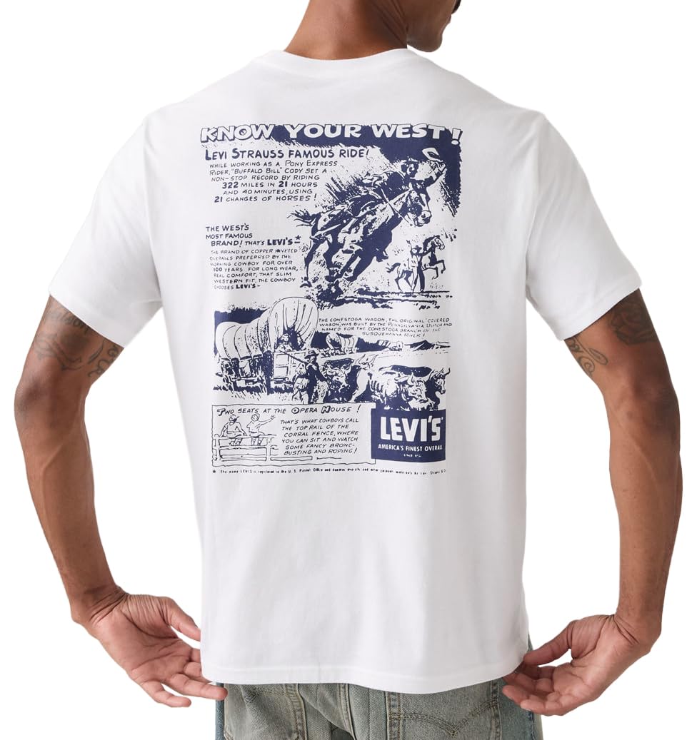 Levi's Ss Relaxed Fit Tee Know Your West 1 Whit