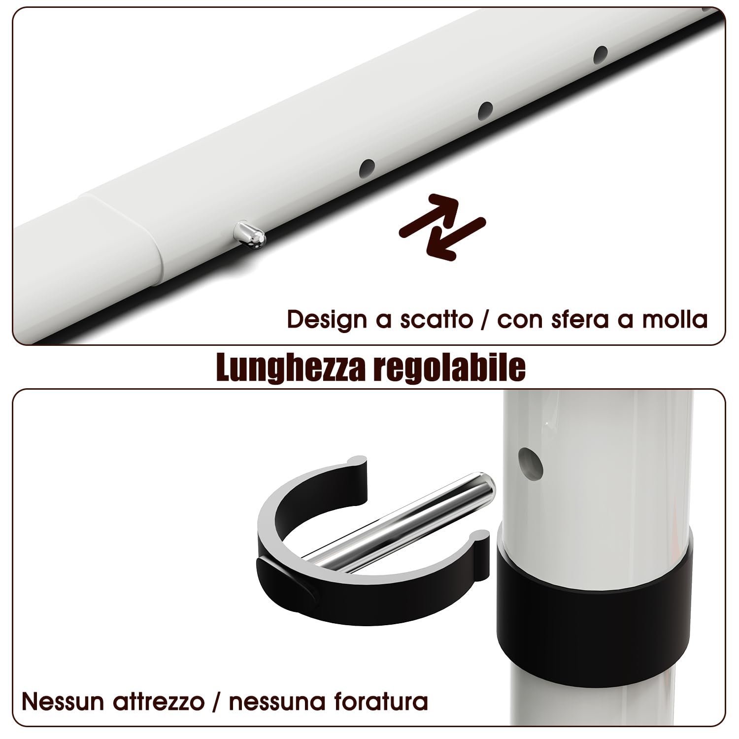Zelvia Sponda letto Anziani, manico regolabile in altezza, con manico antiscivolo, luce a LED rimovibile con custodia, per anziani e pazienti di riabilitazione (Nero)