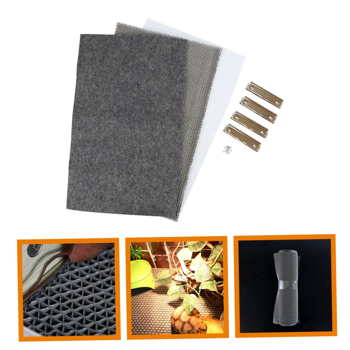 Supvox Terrarienmatte für Schildkröten Reptilienkäfig Einlage aus Faser und Kunststoff Staubfrei 3-in-1 für Terrarium und Gehege