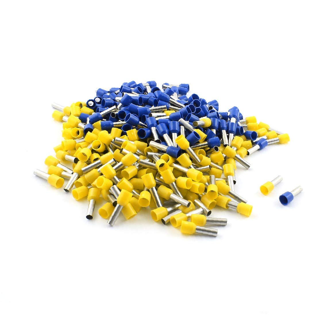 Buy X-DREE 320Pcs E6012 10AWG Yellow Blue Tube Tublar Style Plastic