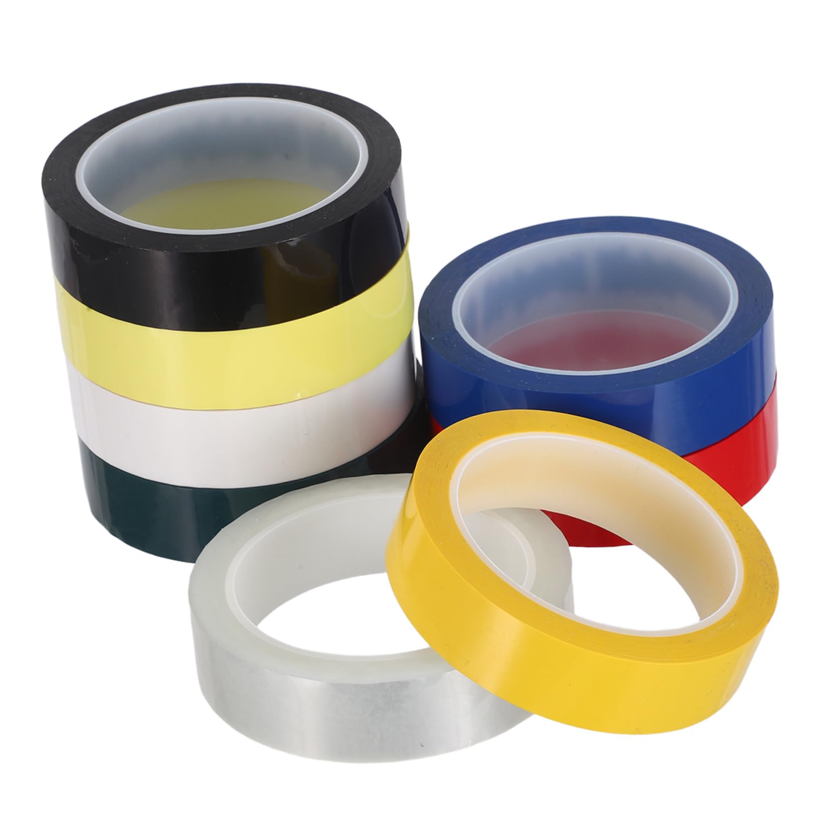 VILLCASE 8 Stück Buntes Markierungsband 2,5cm X 6,6m Selbstklebend Beschriftbar Malerband für Basteln Schule Büro