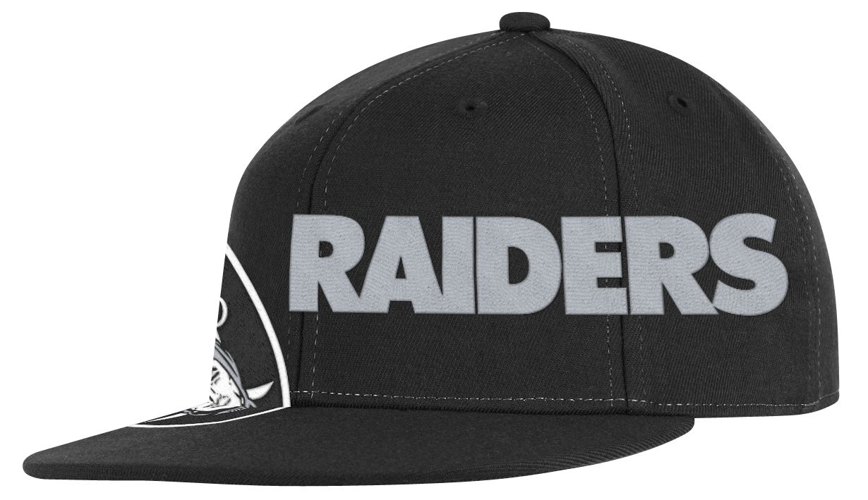 NFL Oakland Raiders End Zone Flat Visor Flex Hat - Tw78Z