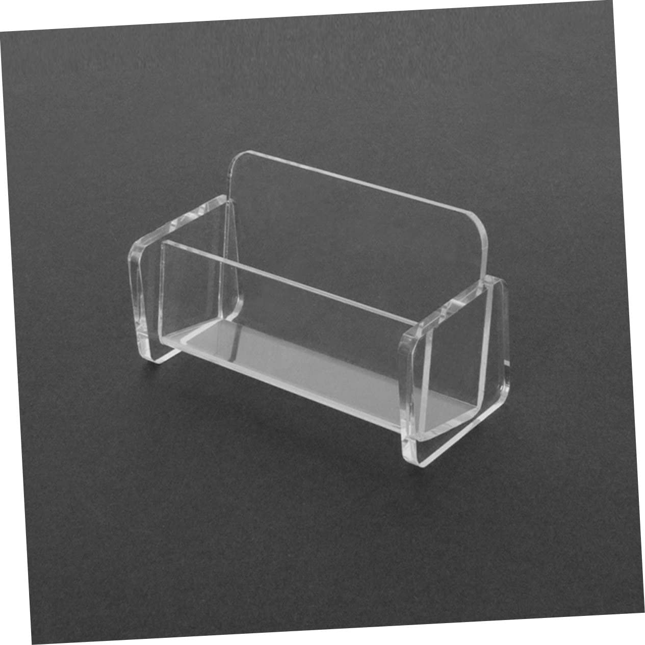 jojofuny 3 Set Porta Biglietti Da Visita Acrilico Trasparente E Nero Organizer Da Scrivania Con Capacità Carte Supporto Verticale Elegante Per Ufficio E Riunioni 2 Pezzi * 3