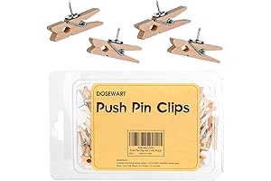 Wooden Bulletin Board Push Pins for Holding Pictures, Artwork, Notes in Office and School