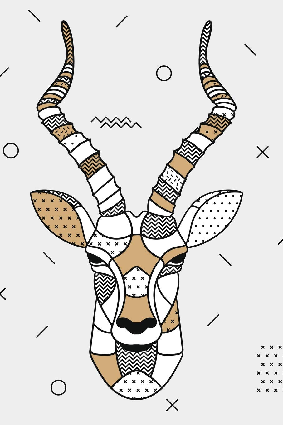 Gazelle Notebook: Blank Lined Journal, Softcover (6x9 inches) with 120 Pages