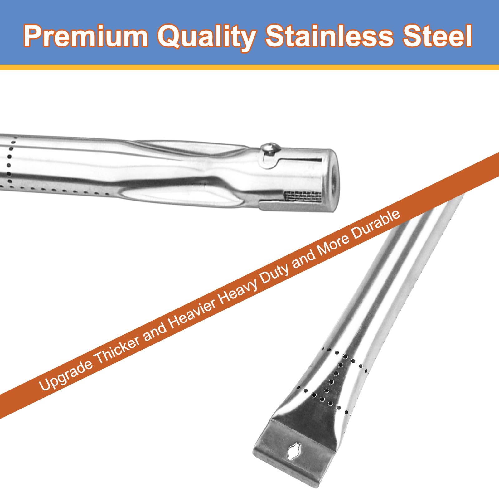 6 Universal-Edelstahl-Brenner Für Gasgrill – 38,1 Cm, Passend Für Grill Master, Charbroil & Mehr