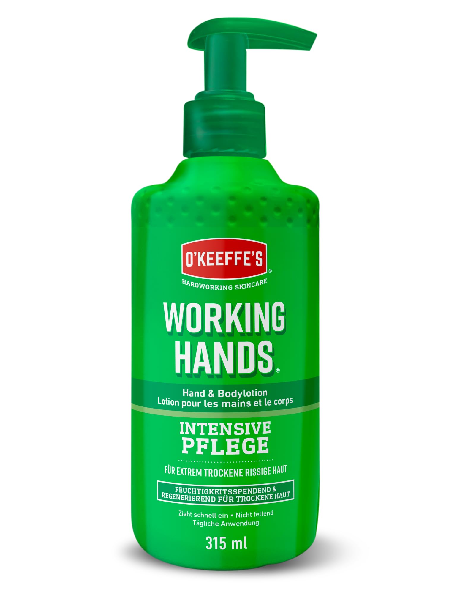 O'Keeffe's Working Hands Hand & Bodylotion, 315 ml – Für empfindliche Haut geeignet | Spendet Feuchtigkeit, regeneriert und pflegt trockene, rissige Haut