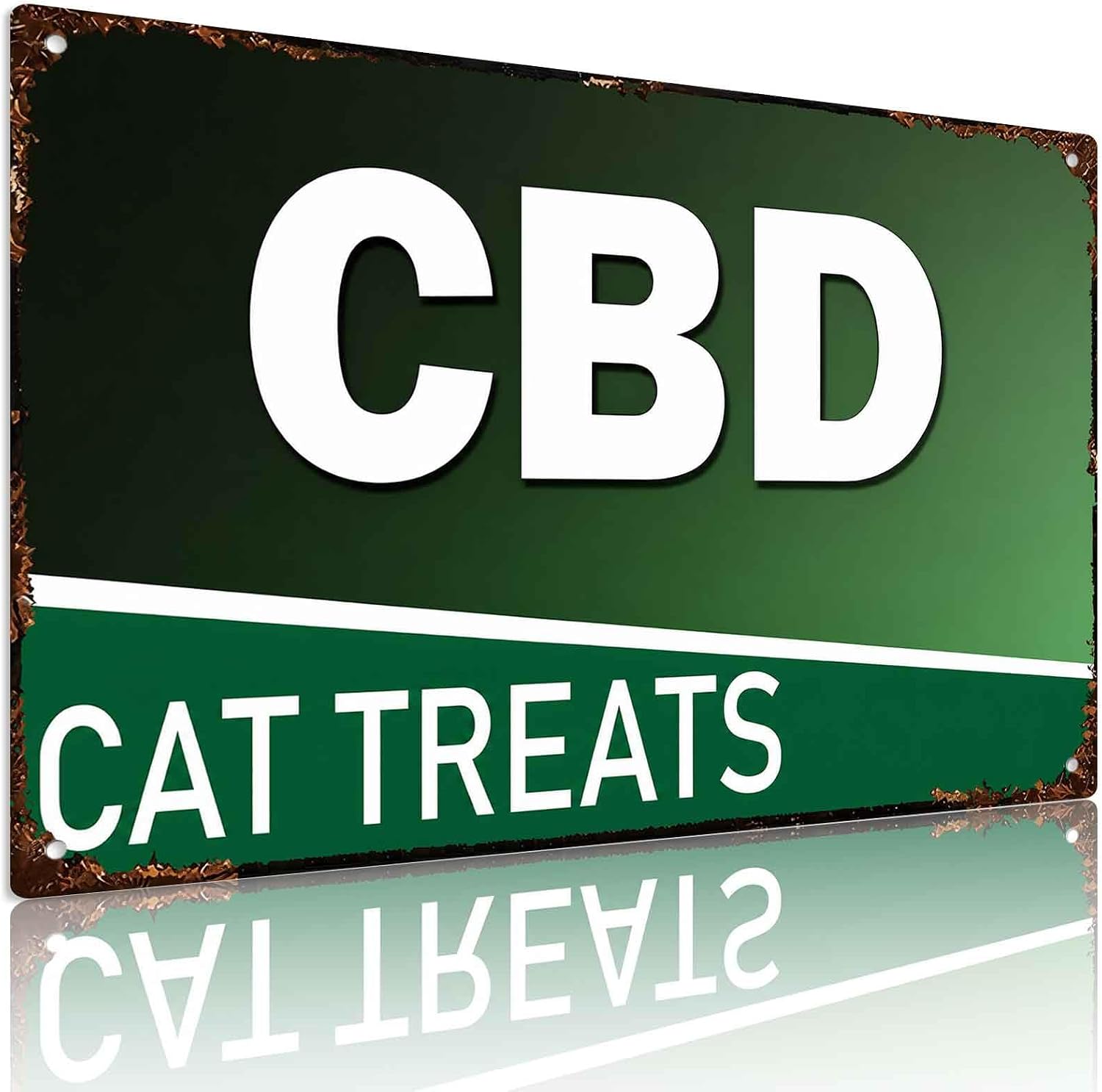 CBD Cat Treats Metal Sign 8 x 12 Inch