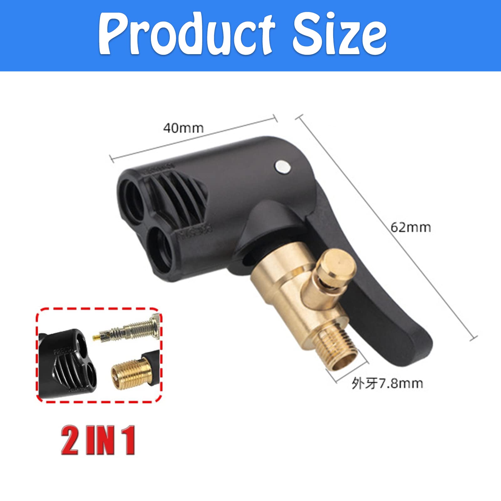 Kit 6 Adaptateurs De Valve Pour Pneus - Compatible Schrader & Presta, Voiture, Moto, Vélo, Gonflage Précis