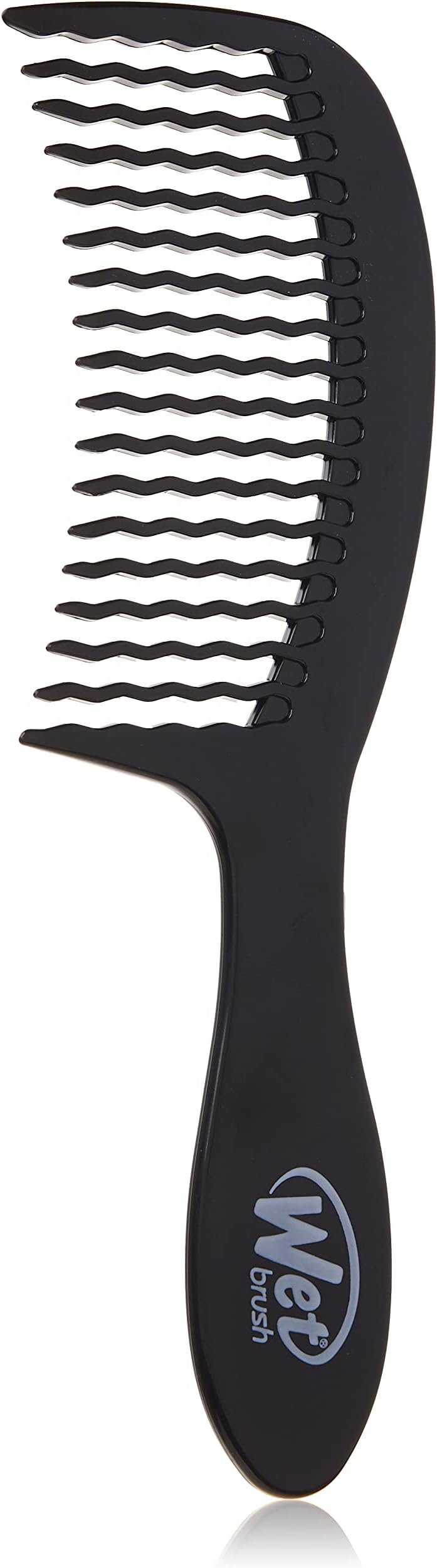 Original Detangler Wave Tooth Design Hair with Ultra Soft Intelliflex Bristles, Travel Detangling Comb for All Types and Less Breakage (Black)