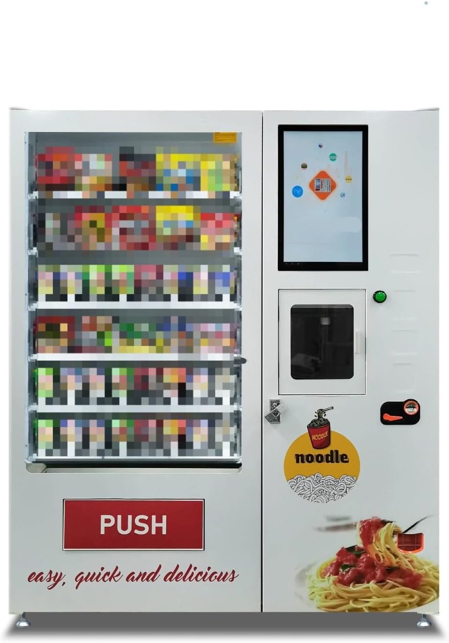 Smart 24-Hour Self-Service Vending Machine - Refrigerated Automatic Equipment with Card Reader for Soda & Ice Cream in Commercial Shopping Areas
