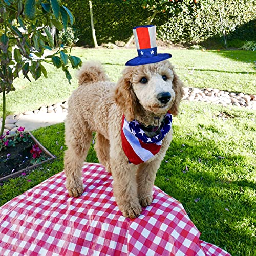 Cooshou 4th of july dog bandana uncle sam dog hat american flag dog bandana triangle bib scarf with stars and stripes pattern independence day pet outfit for dogs cats puppy kitten 2pcs 5 Cooshou 4th of july dog bandana uncle sam dog hat american flag dog bandana triangle bib scarf with stars and stripes pattern independence day pet outfit for dogs cats puppy kitten 2pcs - image 6