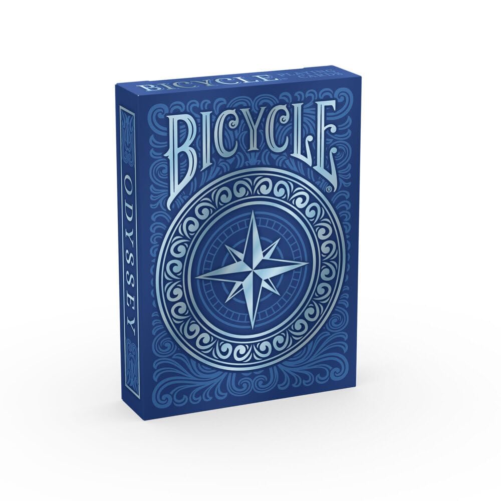 Bicycle Odyssey - Baraja de Cartas de colección y Magia tamaño póker, Color Azul