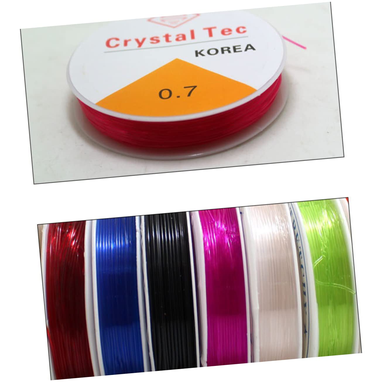 SHINEOFI 30rotoli Corda Elastica Trasparente Da Metri Filo Elastico Per Collane Braccialetti e Progetti Artigianali Alta Elasticità e Resistenza All Usura Casuali