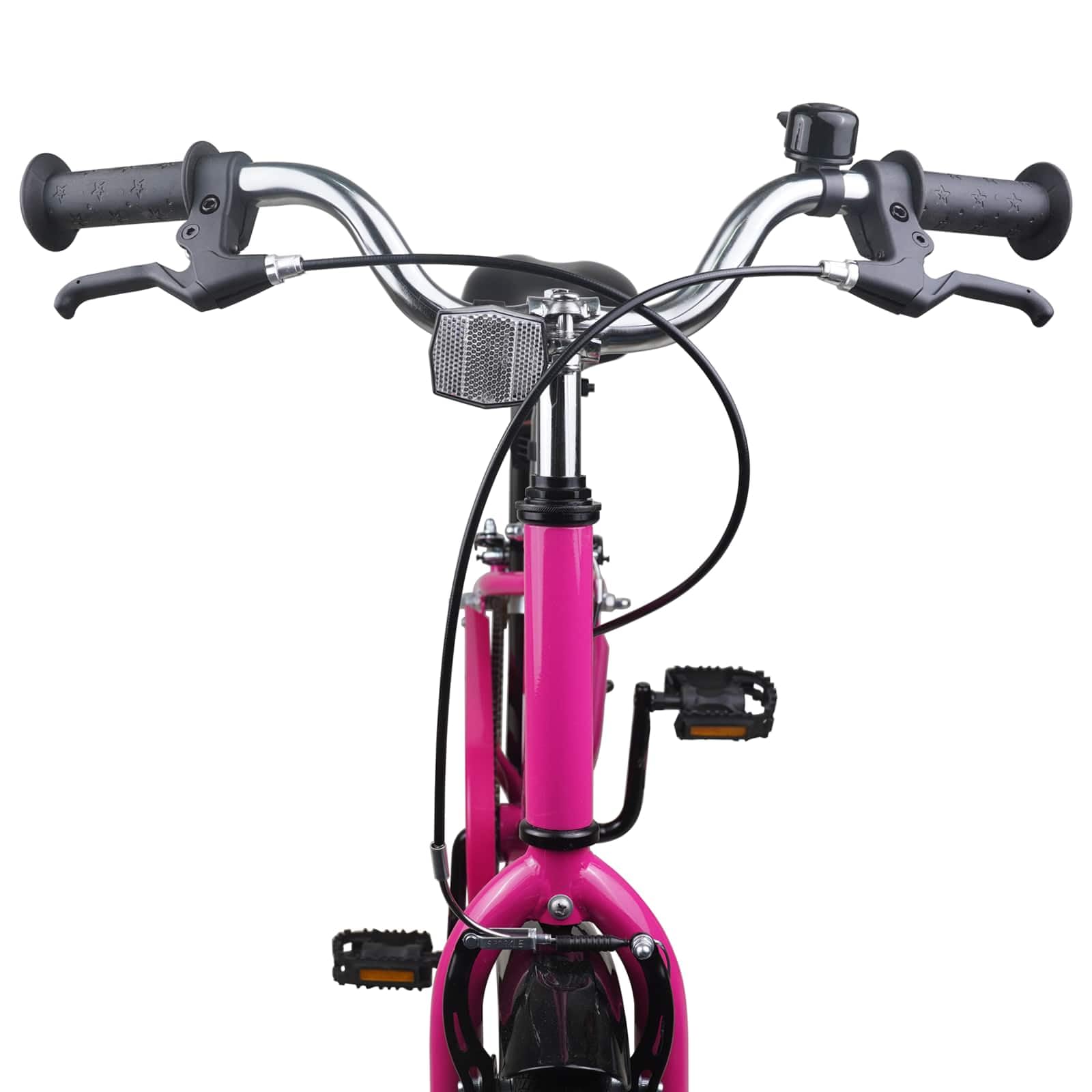 Kinderfahrrad Zoll Pink Weiß für 2-4 Jahre Stahlrahmen mit Felgenbremse, Schutzblech, Klingel und Reflektoren ideal für Outdoor, Training und Mobilität Kleiner Radfahrer