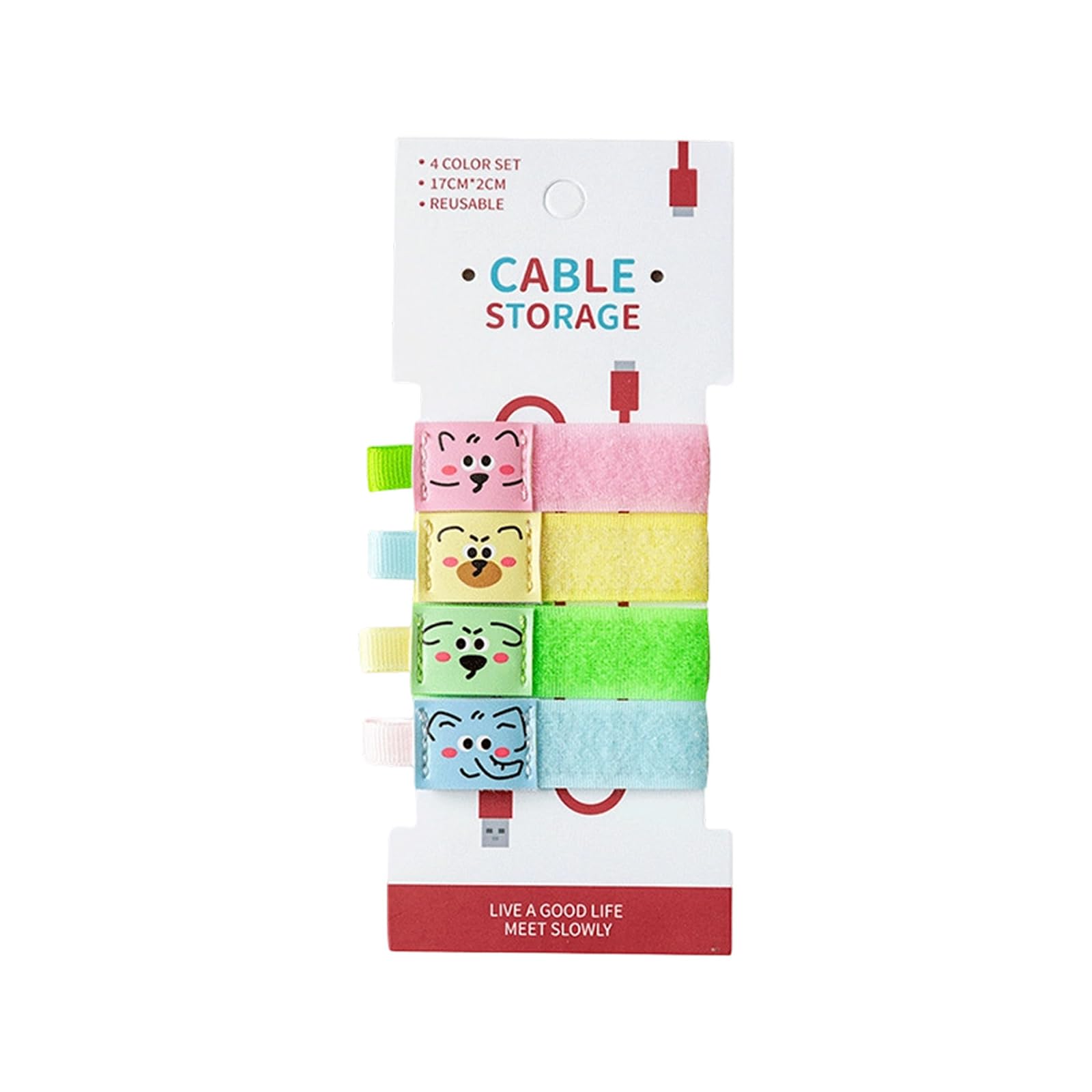 Kahdgss A Multipurpose Ntislip Cord Wrap Cartoon Nylon Cable Tie For Securing Electronic Device Charging Cables Nylon Cable Tie