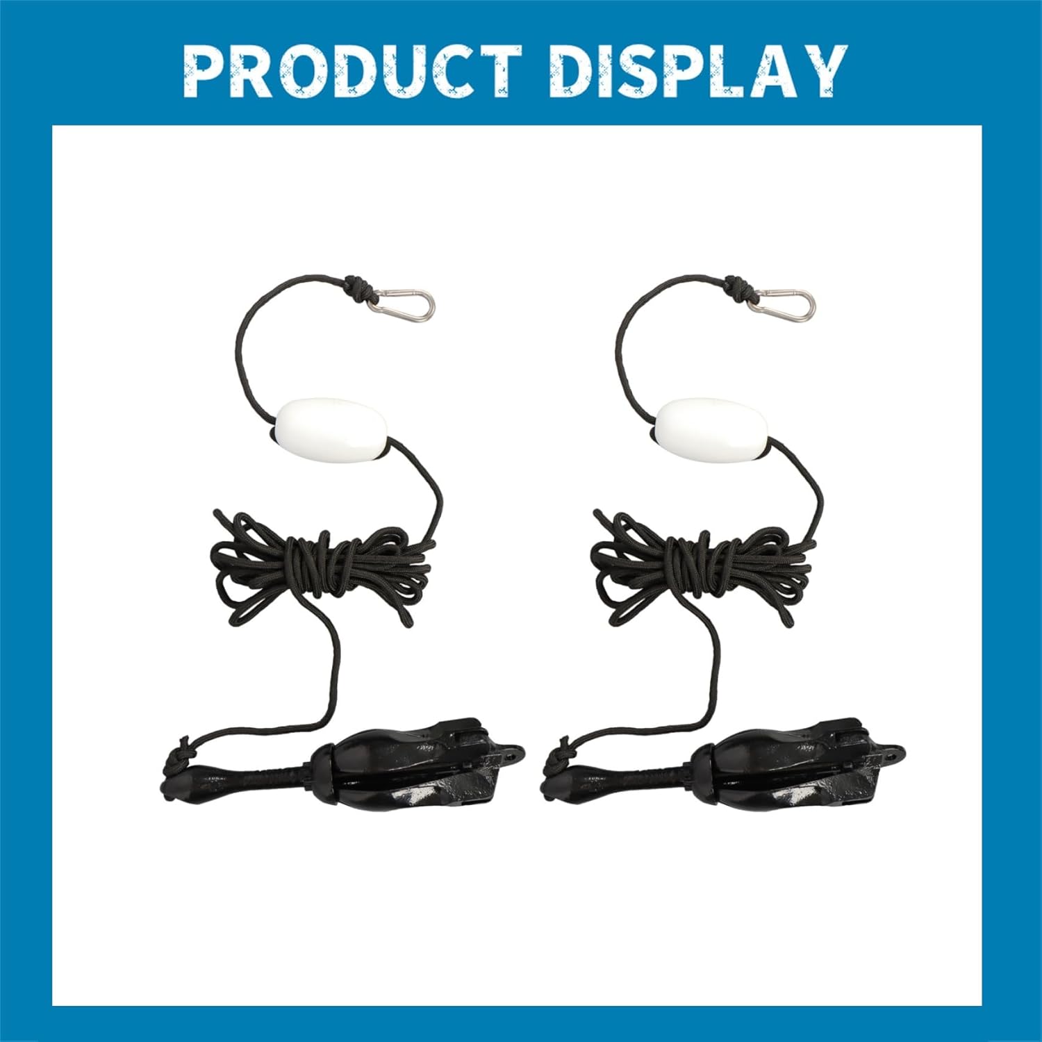 Silscvtt 2 Folding Grapnel Anchor Kit Boat Anchor Kayak Fishing Accessories for Small Boats Kayaks Canoe Paddle Boards