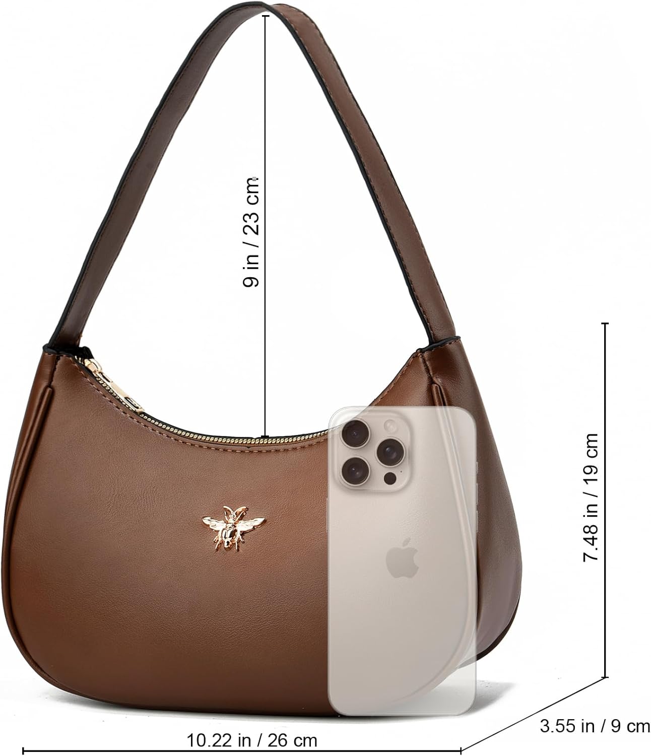 BAIKELI Crescent Shoulder Bags for Women Small Shoulder Purse Handbag Retro Classic Clutch Hobo Tote Bag Underarm Purse | Small, Shoulder Purse, Retro, Classic, Underarm Purse - Image 4