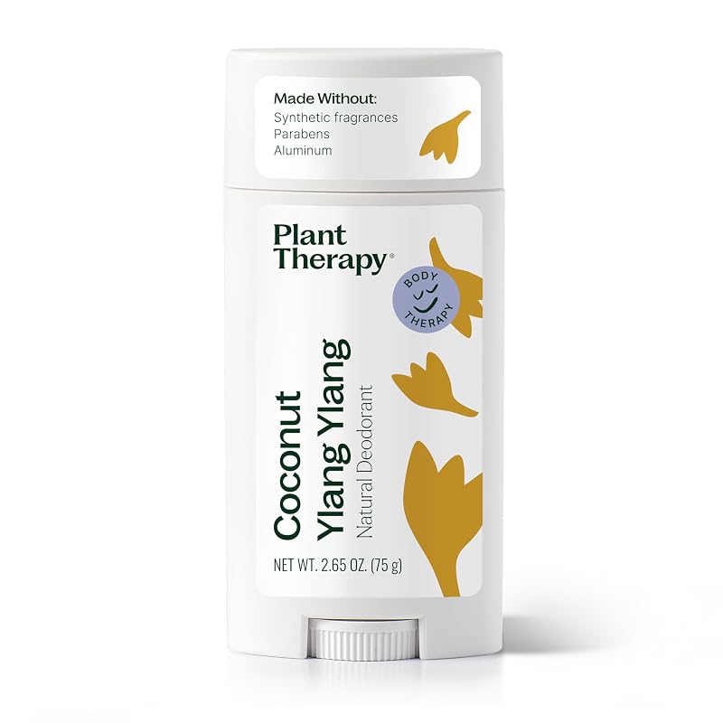 Desodorante Plant Therapy Coconut Ylang Ylang sem alumínio com óleo de coco e manteiga de karité – 75 mL