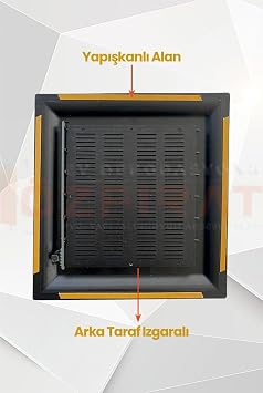 ÖZFIRAT PVC Yapı Menfez 30x30 CM | Banyo Havalandırma Menfezi | Wc, Tuvalet Havalandırma Menfezi | Plastik | Antrasit