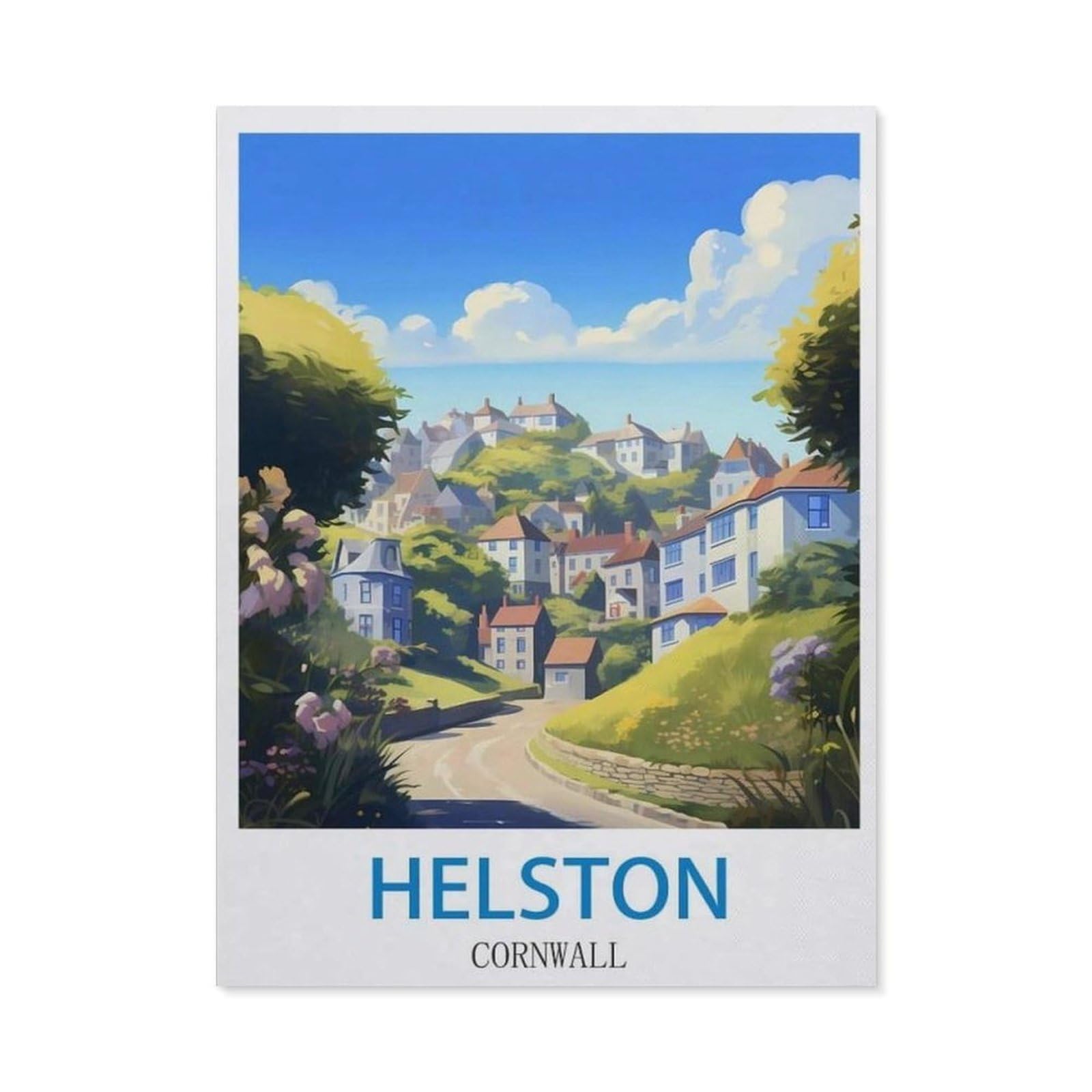 BEAYODKP DIY 5D Diamond Painting，Helston Cornwall（30x40cm）