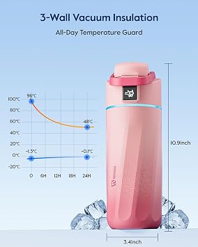 WATERH Boost 24 oz Bottle Blue + Boost 16 oz Bottle Pink Bundle