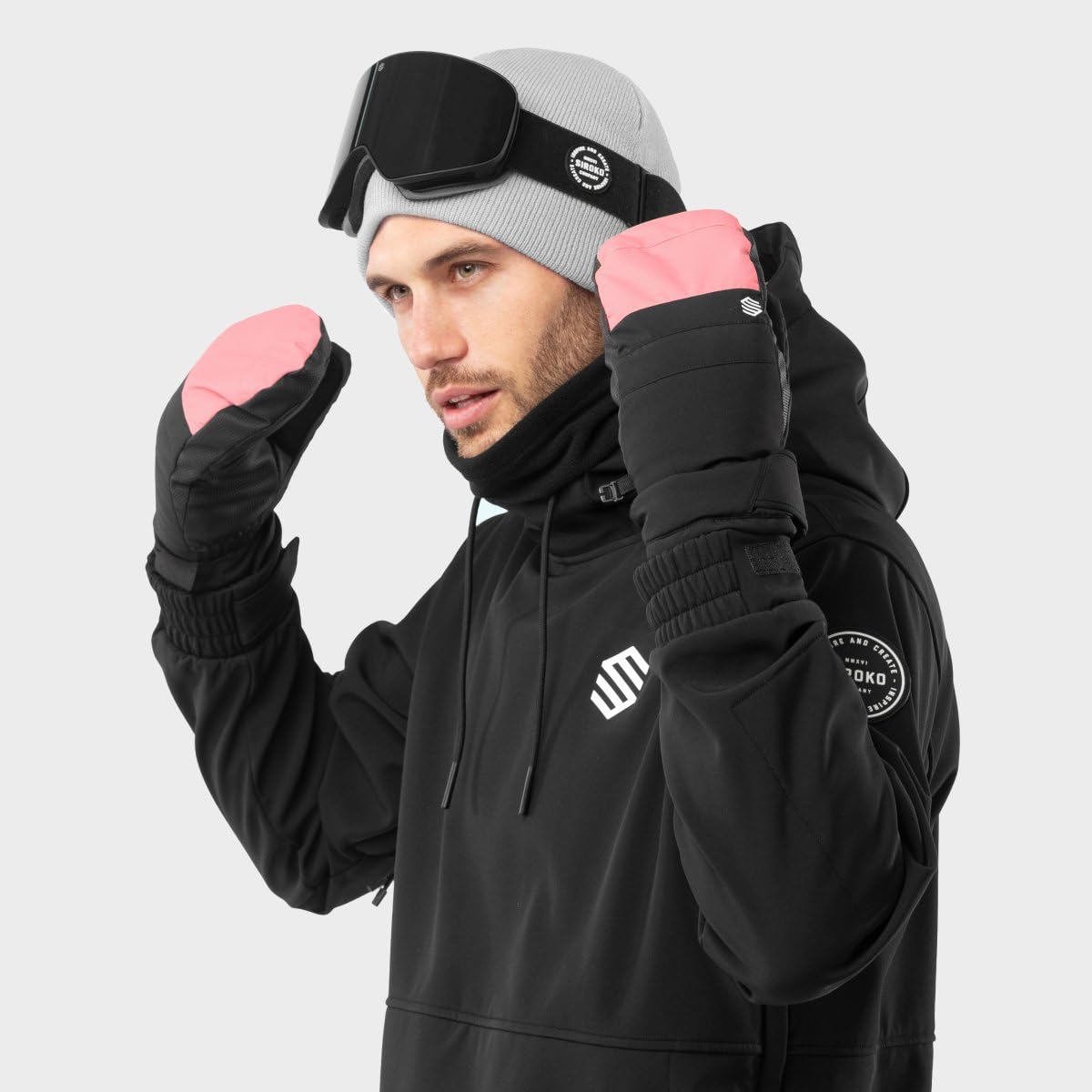 SIROKO - Moufles de Snowboard et Ski PITZTAL Pink