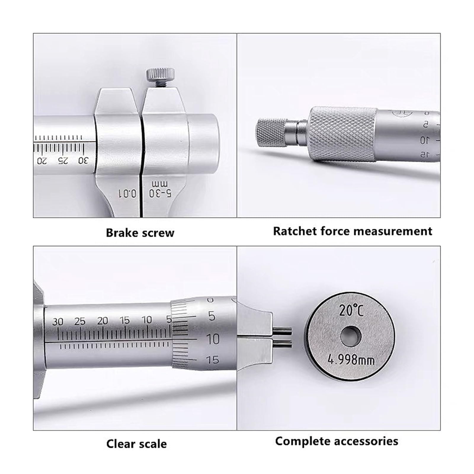 Innenmikrometer Internes Mikrometer Innenmesswerkzeug Schraube Hartmetall Präzisionsmessgerät(75-100mm)