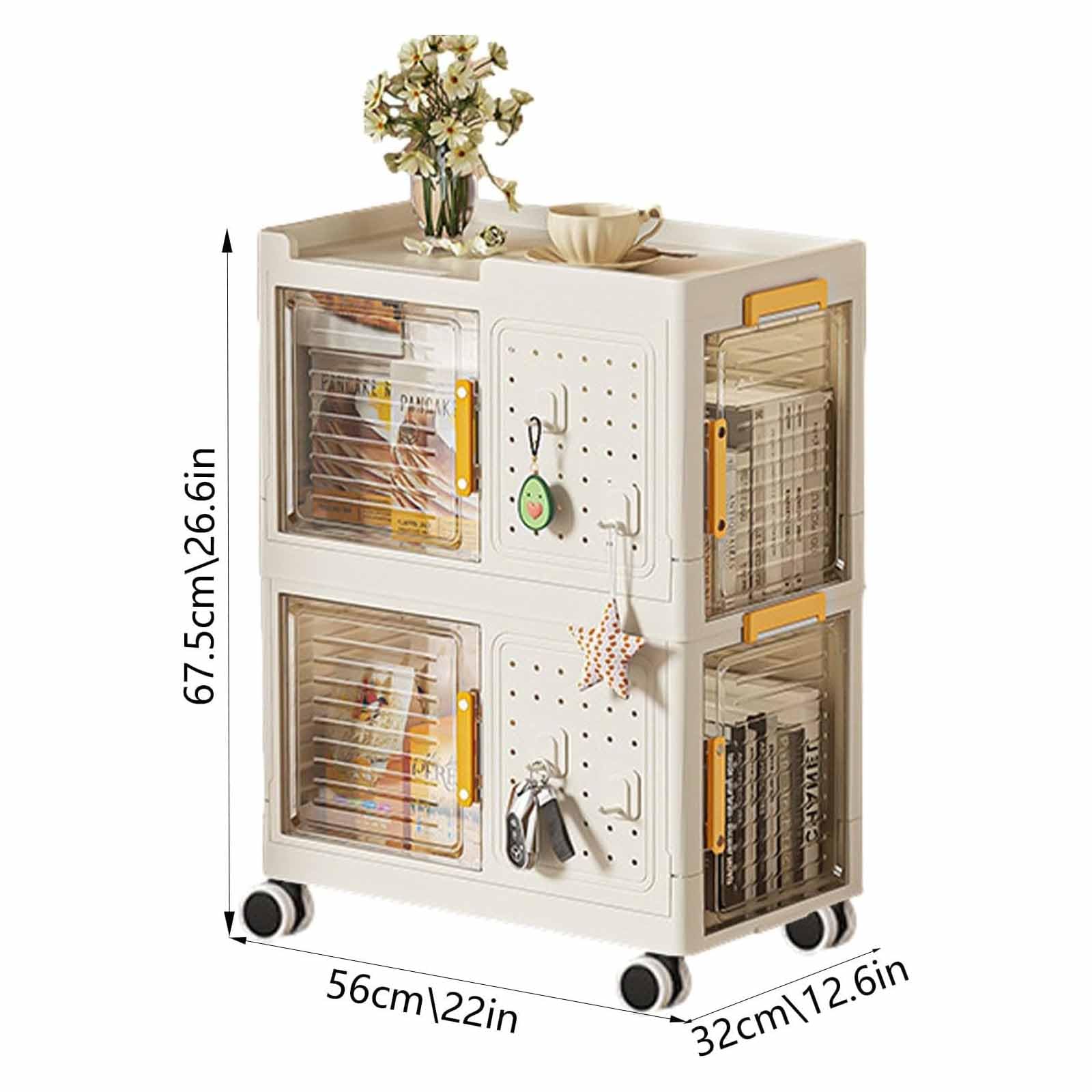 Caja de Almacenamiento de Plegable, Cajas de Almacenamiento Grandes con Ruedas con Tapa, Transparente plástico Almacenamiento apilables Cajas para dormitorios Salas de Estar