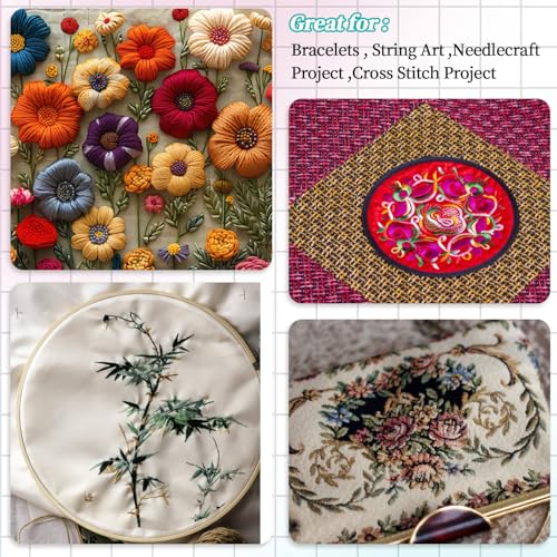 Sliverdew 584565_1_Q0JVN4ZE Embroidery Thread 24 Skeins Bright Color Embroidery Floss Cross Stitch Embroidery Thread Floss Friendship Bracelet String thumb #5