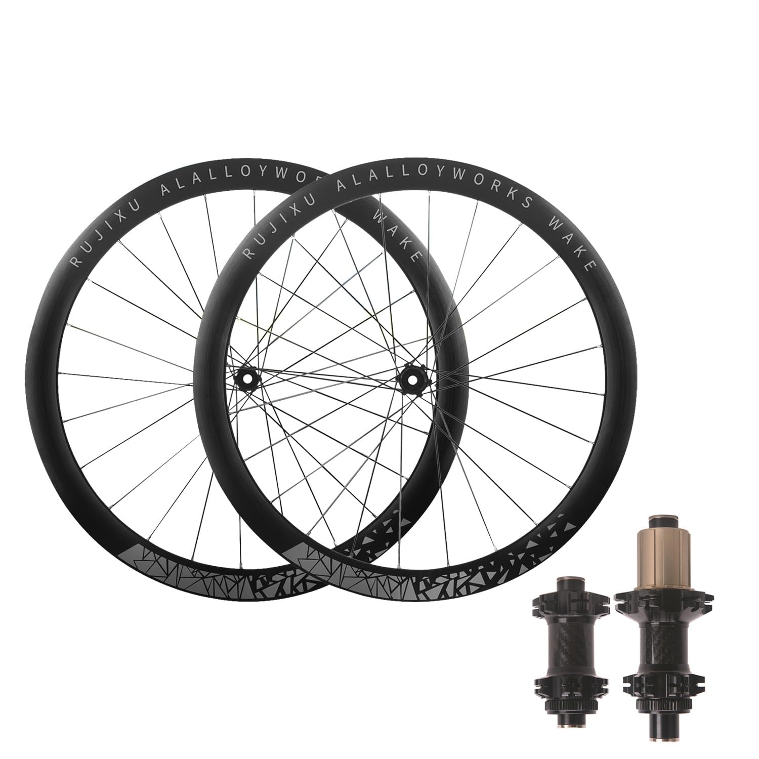 Ruote for Bici da Corsa Gravel 700C Cerchi A Doppia Parete da 45mm 24 Fori Ruota Anteriore Posteriore 7-12 velocità Cassetta ASSE Passante Freno A Disco Center Lock(Black,700C Gray)