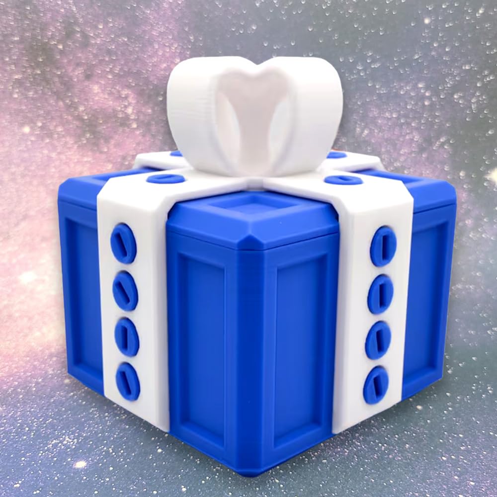 Caja De Broma Molesta Con 20 Tornillos – Regalo Divertido Impreso En 3D, Mecanismo De Puzzle Para Ocultar La Llave (8.8x8.8x6.6 Cm)
