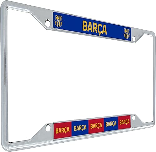Desert Cactus FC Barcelona Barça - Accesorios de coche, marco metálico para placa de matrícula y soporte para la parte delantera o trasera del coche