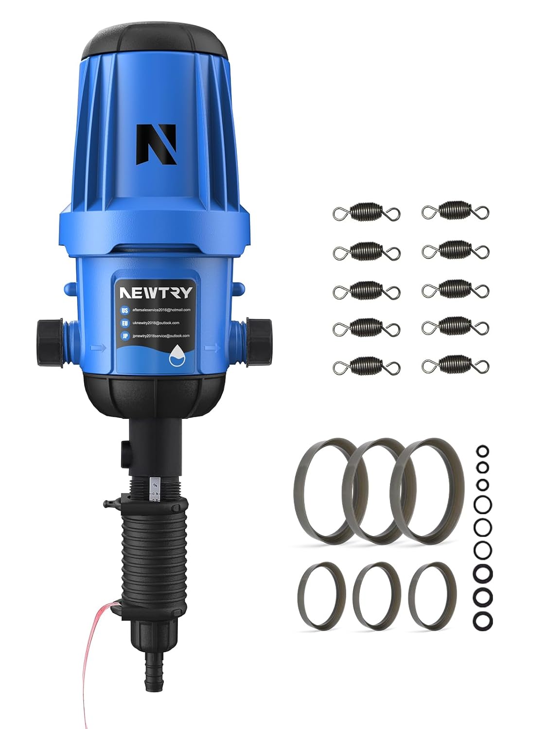 NEWTRY 0.4%~4% Fertilizer Injector w/ 3pcs Sealing Rings + 10pcs Springs