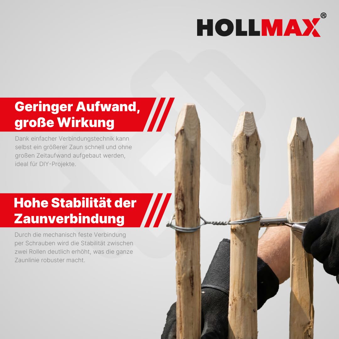 5 Stk. Staketenzaun Rollenverbinder/Drahtseilverbinder aus Edelstahl für Seile und Drähte von Ø 3-6 mm