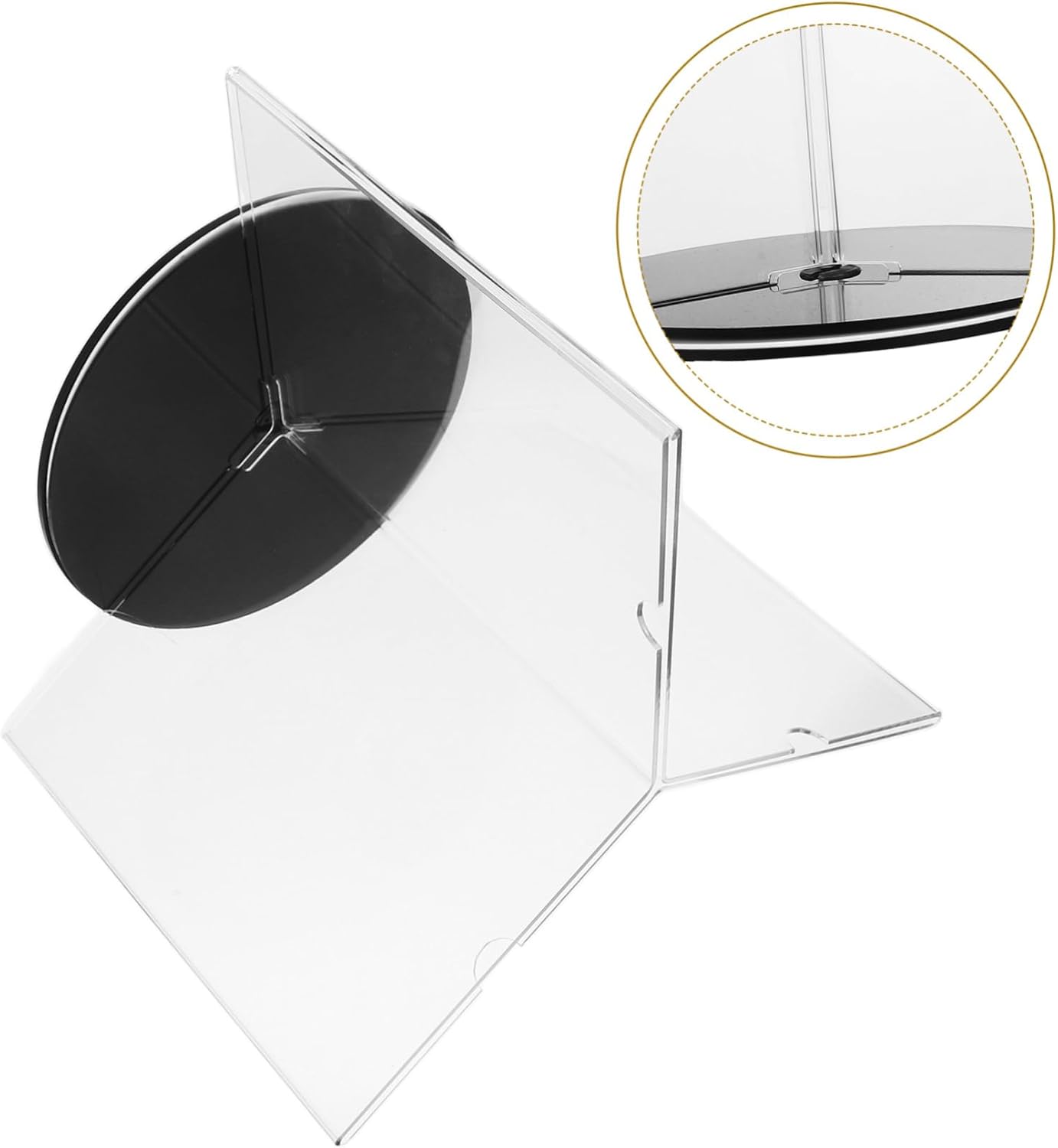 ERINGOGO A5 Acrylic Sign Holder 6-Sided Rotatable Menu Stand with Base for Restaurants Cafes and Events Multi-Sided Display Stand for Tabletop Use