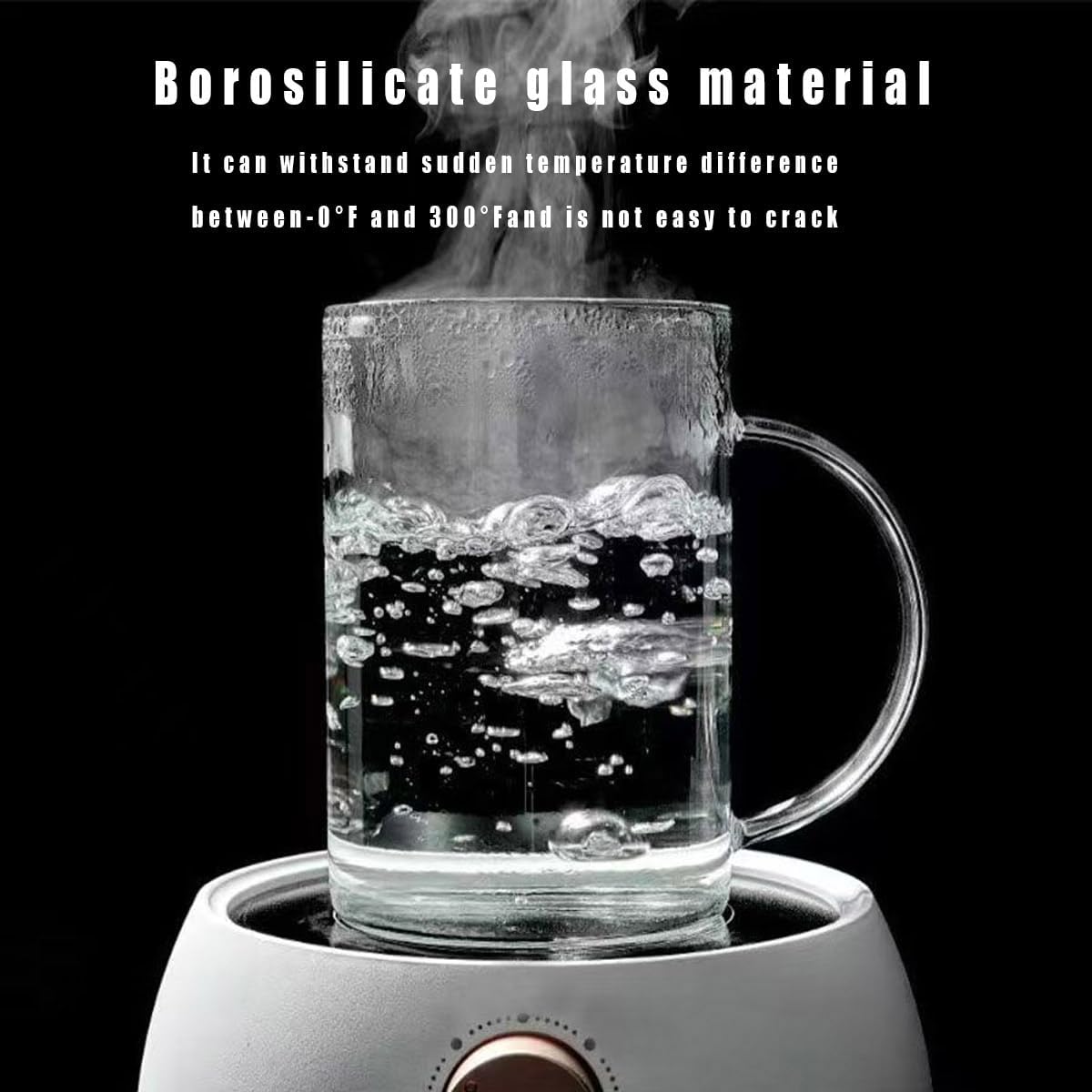 Glass Water Cup with Handle - 32 oz, Clear Mug with Lid and Straw,Thick Transparent Mug for Coffee, Milk, Juice,Perfect for Office and Live at Home Use - Image 5